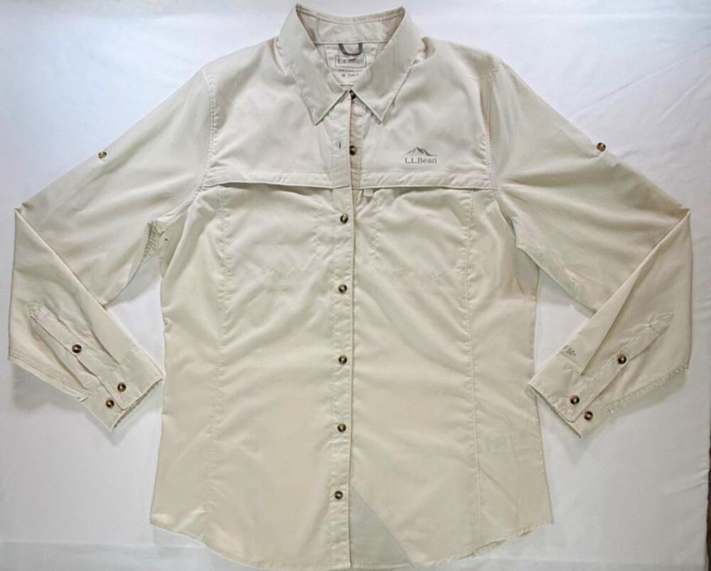 L.L. Bean Men's UPF 50+ Long Sleeve Technical Fishing Trail Shirt - Medium Tall